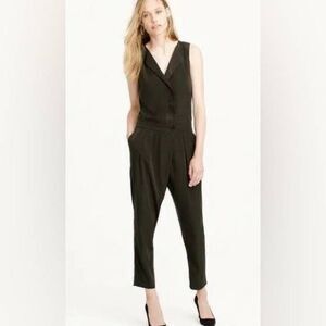 J. Crew Military Green Trench Jumpsuit Jumper 4